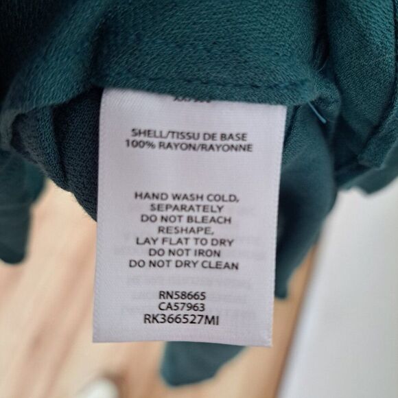 Free Press Women's Ruffle Sleeveless Dress Forest Green Racerback Travel Size L - Picture 8 of 9